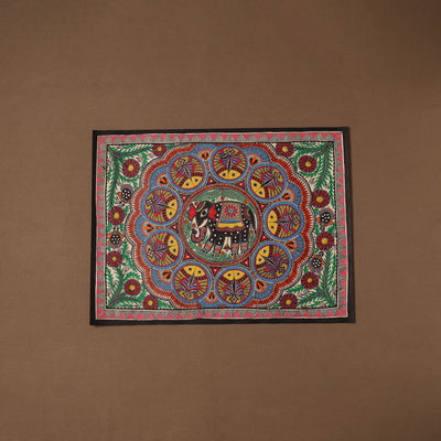 Handpainted madhubani painting by hira devi (22 x 30 in) 03