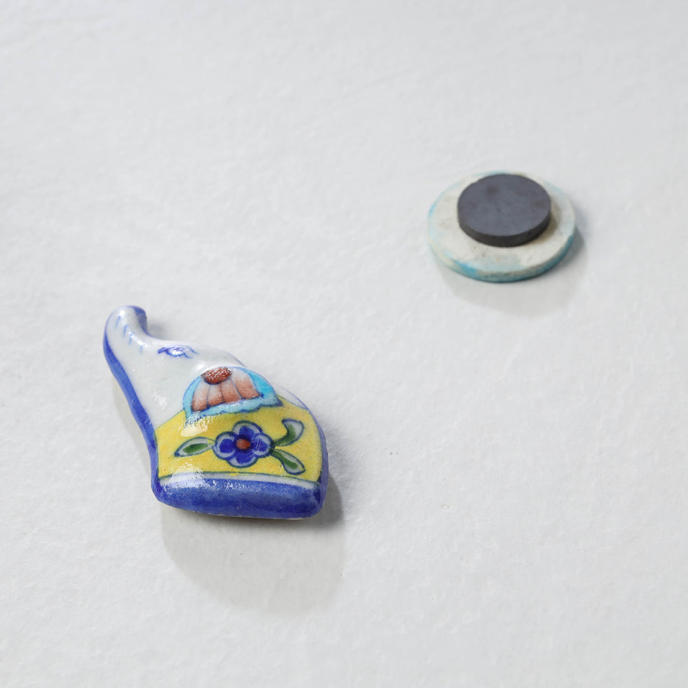  Original Blue Pottery Ceramic Tile Fridge Magnet 