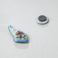  Original Blue Pottery Ceramic Tile Fridge Magnet 