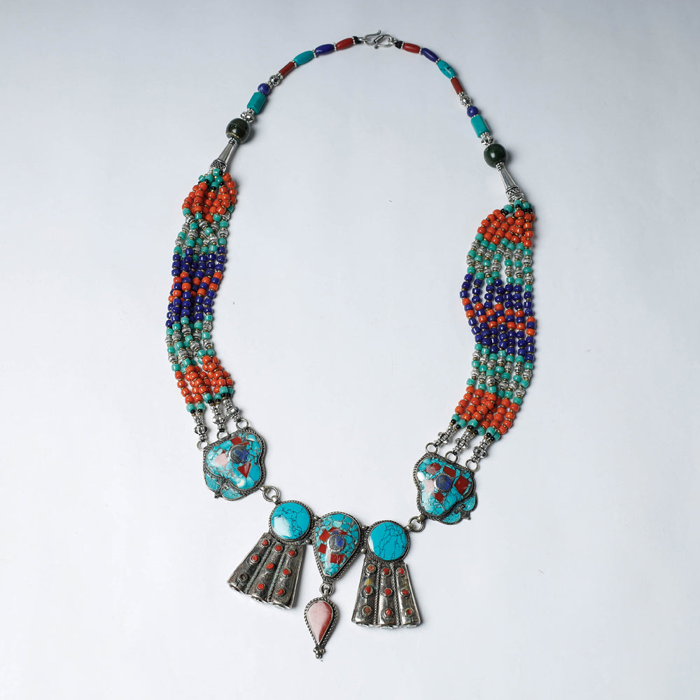 Buy Ethnic Tribal Tibetan Beadwork Necklace from Himalaya Online at iTokri.com