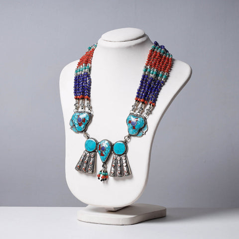  Ethnic Tribal Tibetan Beadwork Necklace from Himalaya Online at iTokri.com