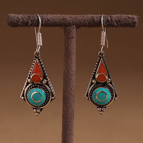 Multicolor - ethnic tribal tibetan earrings from himalaya
