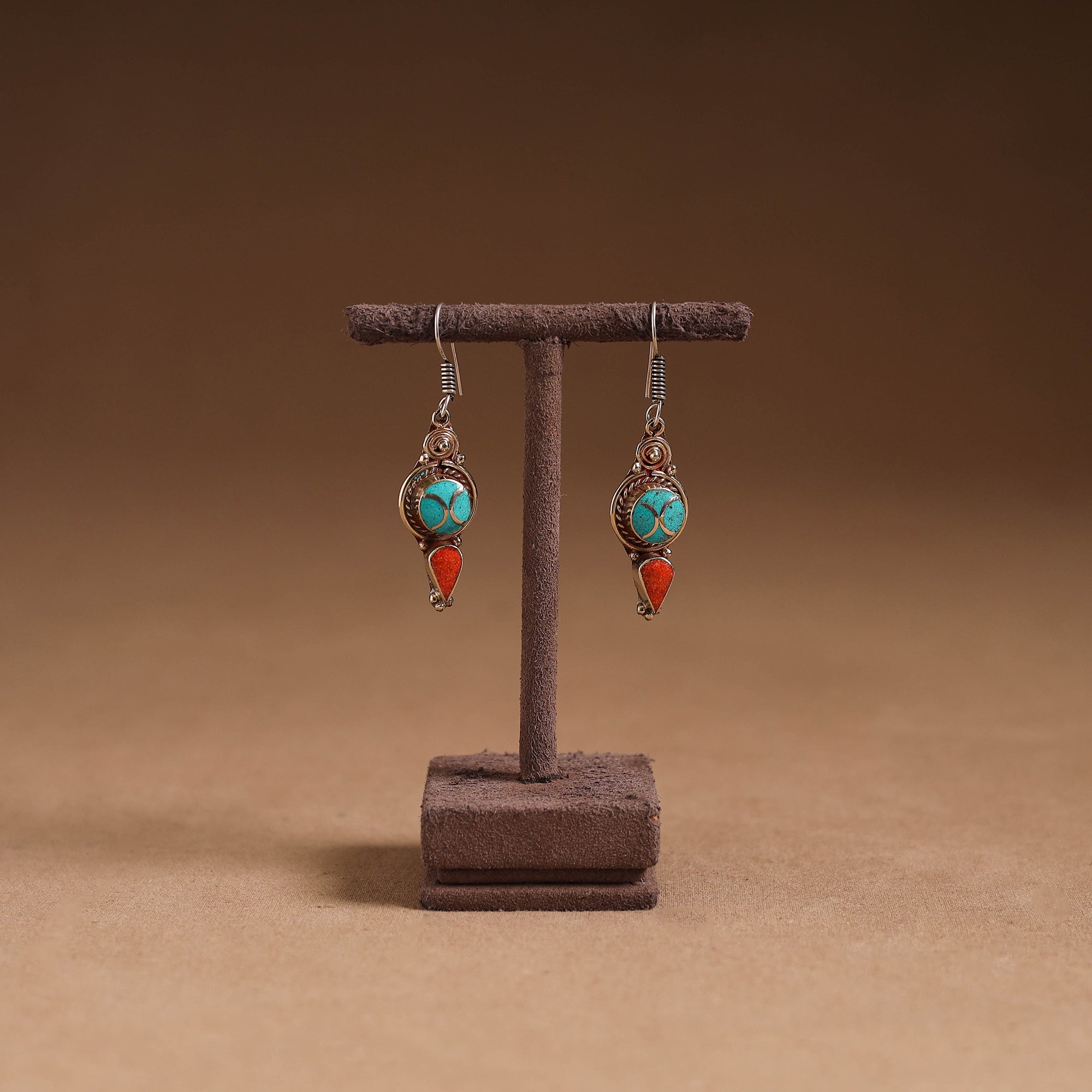 Multicolor - ethnic tribal tibetan earrings from himalaya