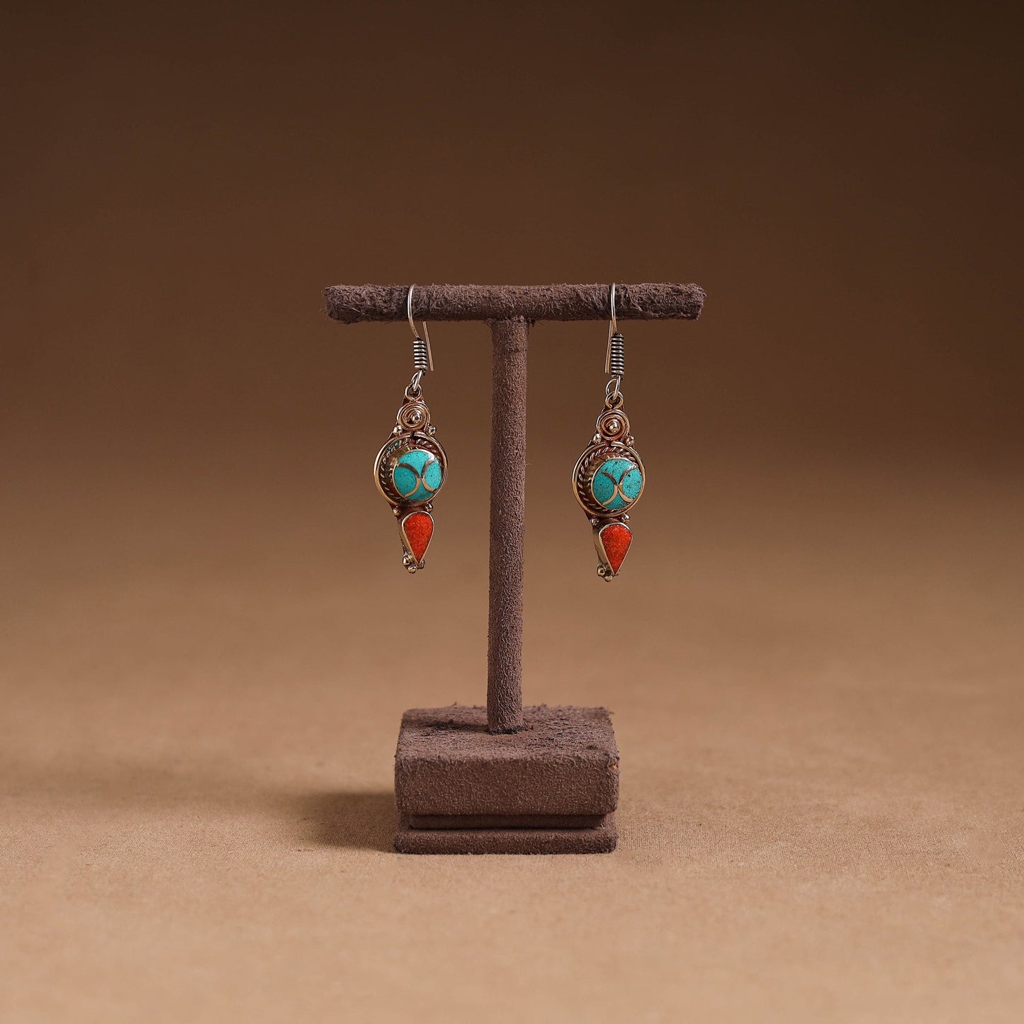 Multicolor - ethnic tribal tibetan earrings from himalaya