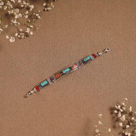 Multicolor - ethnic tribal tibetan metal bracelet