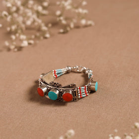 Multicolor - ethnic tribal tibetan metal bracelet