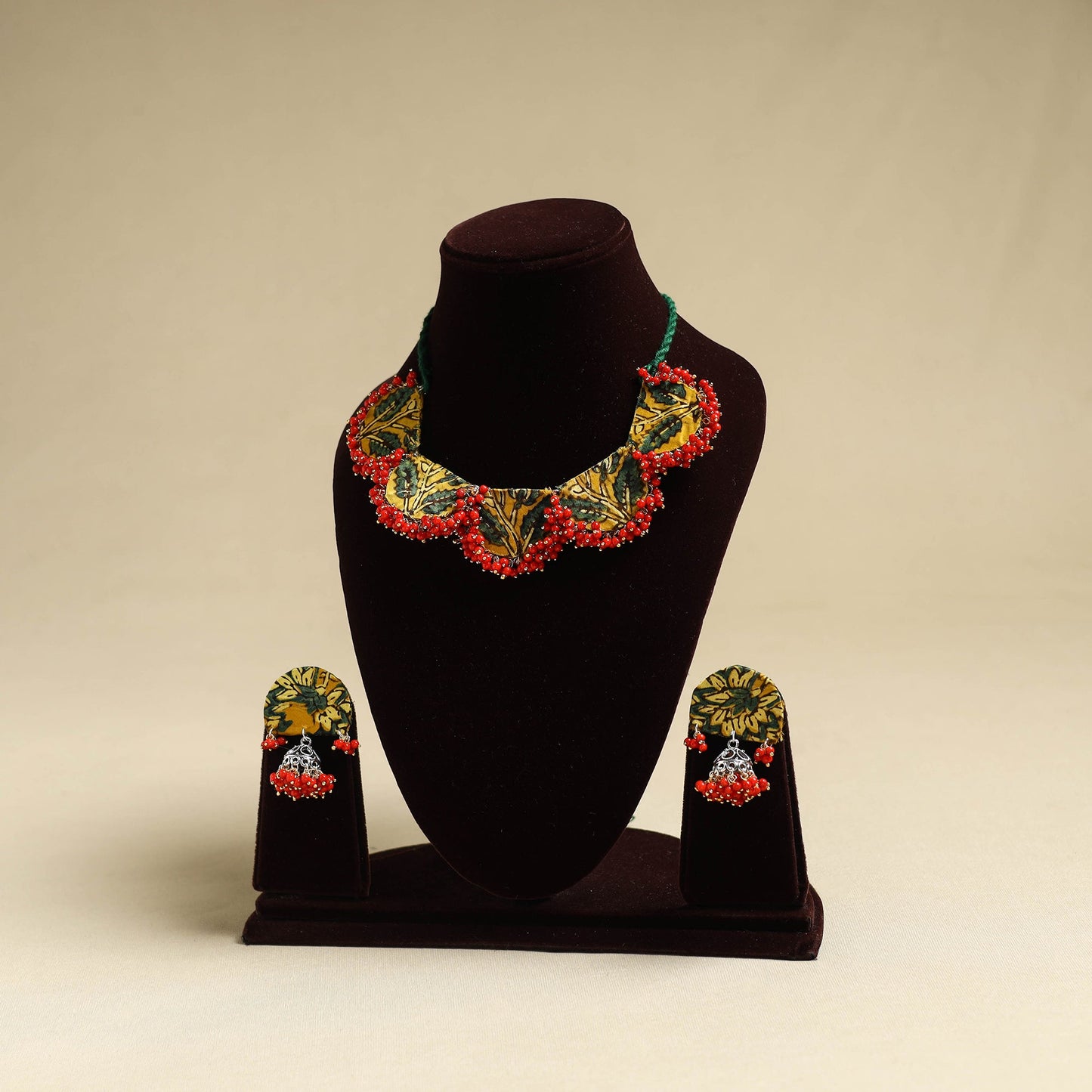 Buy Fabart Bead Work Necklace Set