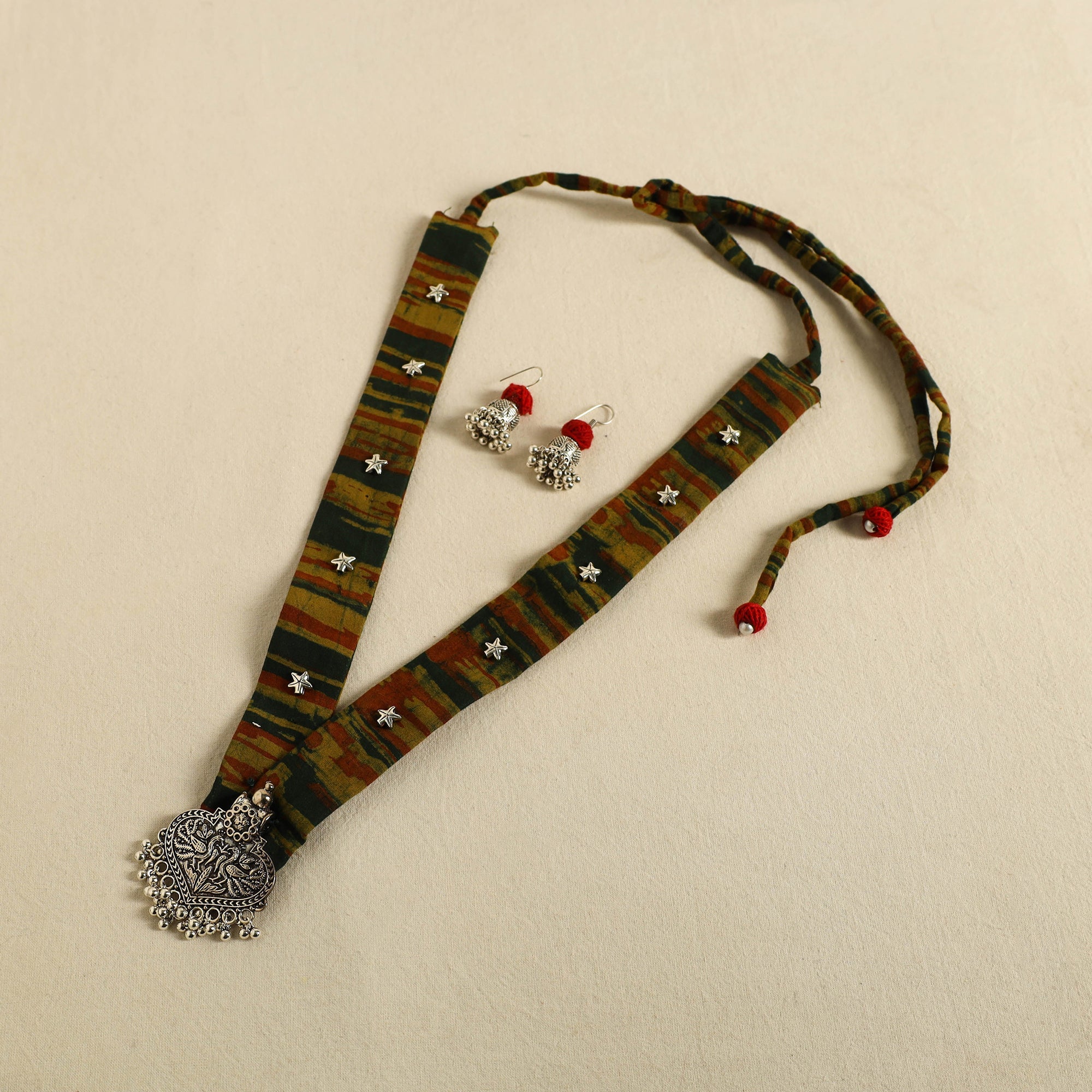 Buy Fabart German Silver Necklace Set 