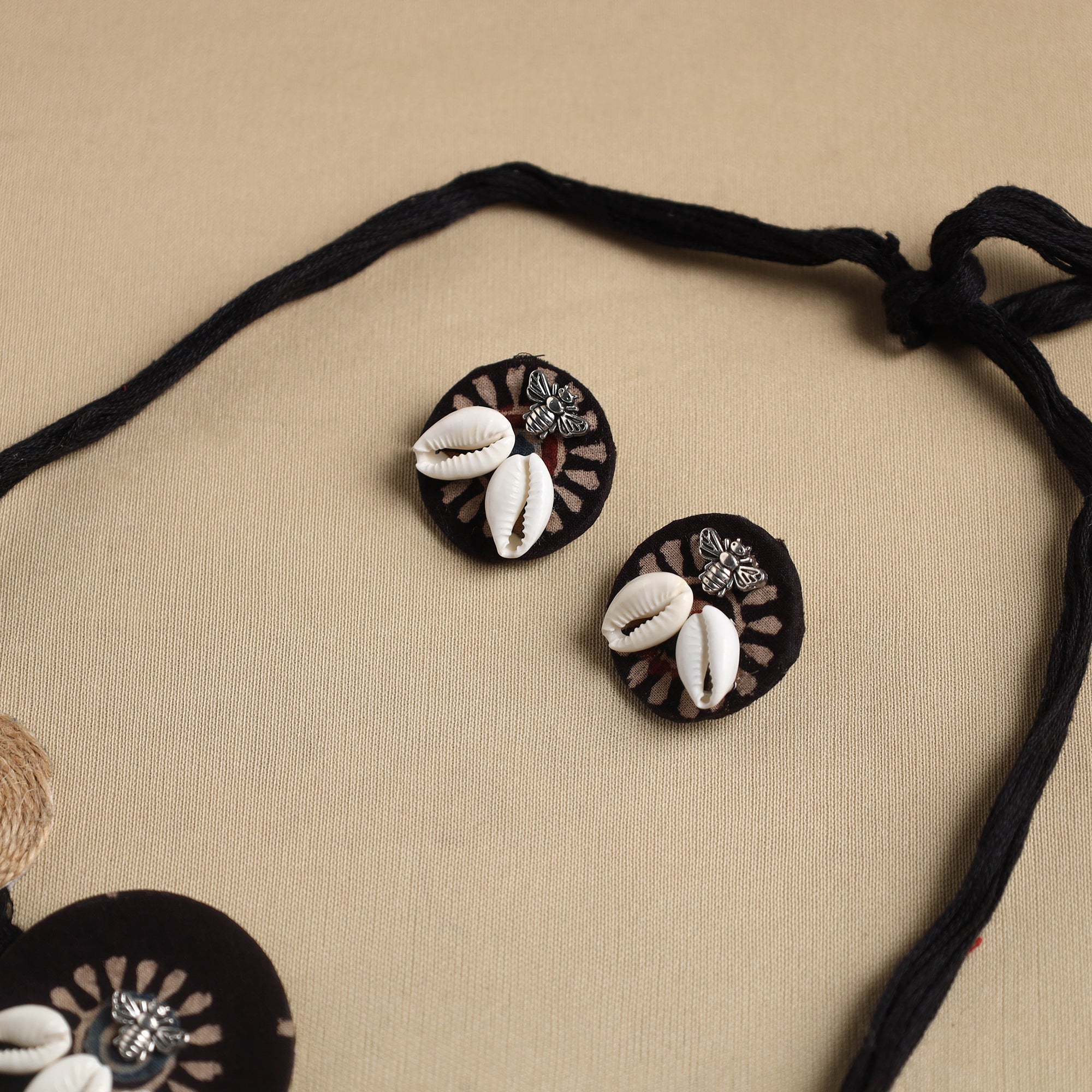 Multicolor - fabart jute choker necklace set 16