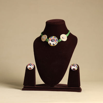 Multicolor - fabart jute choker necklace set 17