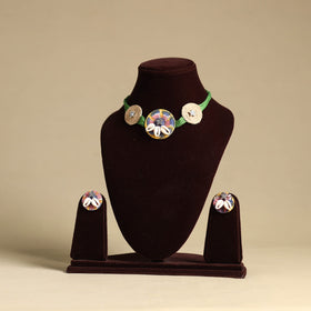 Multicolor - fabart jute choker necklace set 17