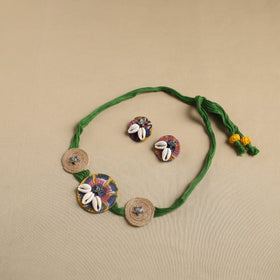 Multicolor - fabart jute choker necklace set 17