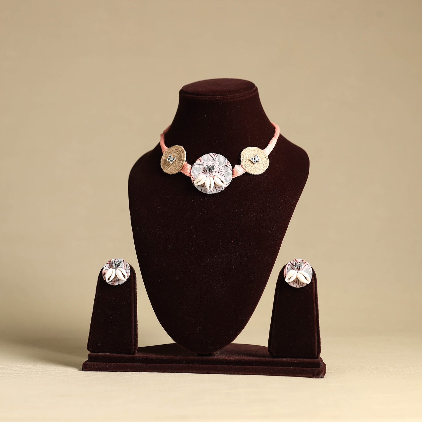 Multicolor - fabart jute choker necklace set 22