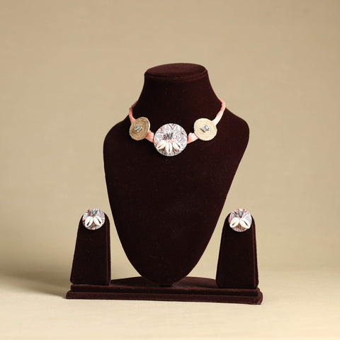 Multicolor - fabart jute choker necklace set 22