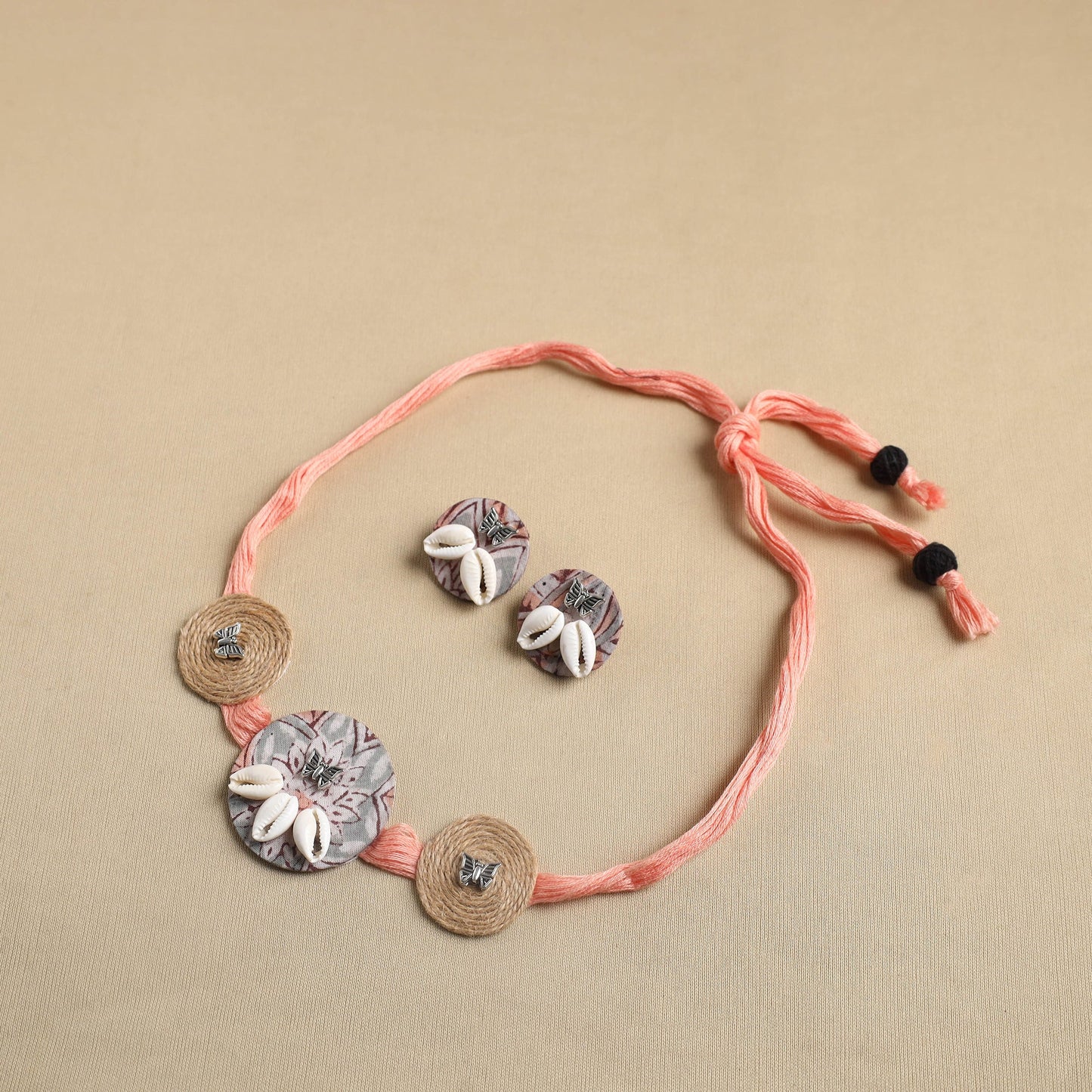 Multicolor - fabart jute choker necklace set 22