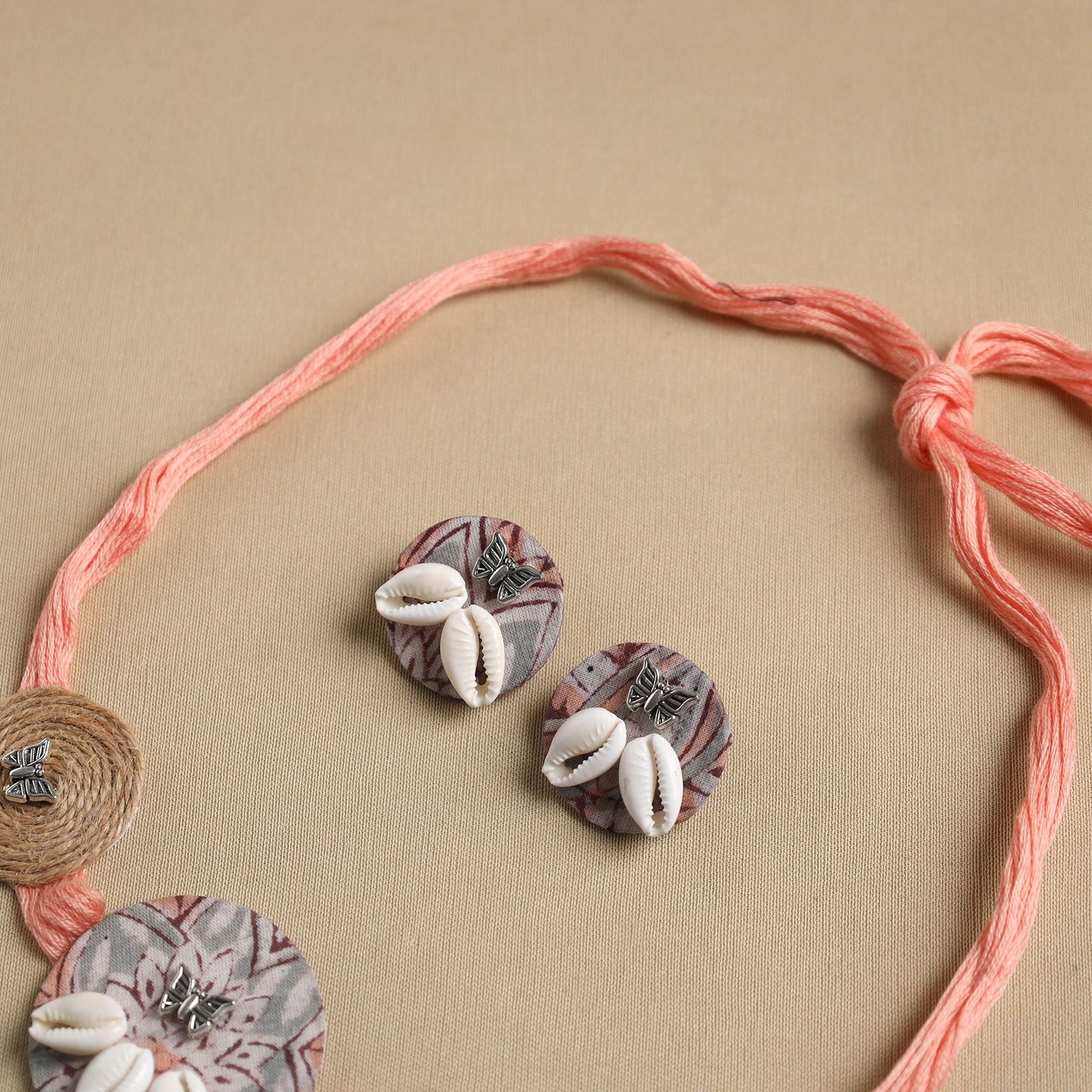 Multicolor - fabart jute choker necklace set 22