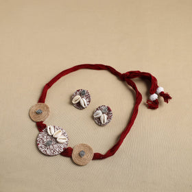 Multicolor - fabart jute choker necklace set 23