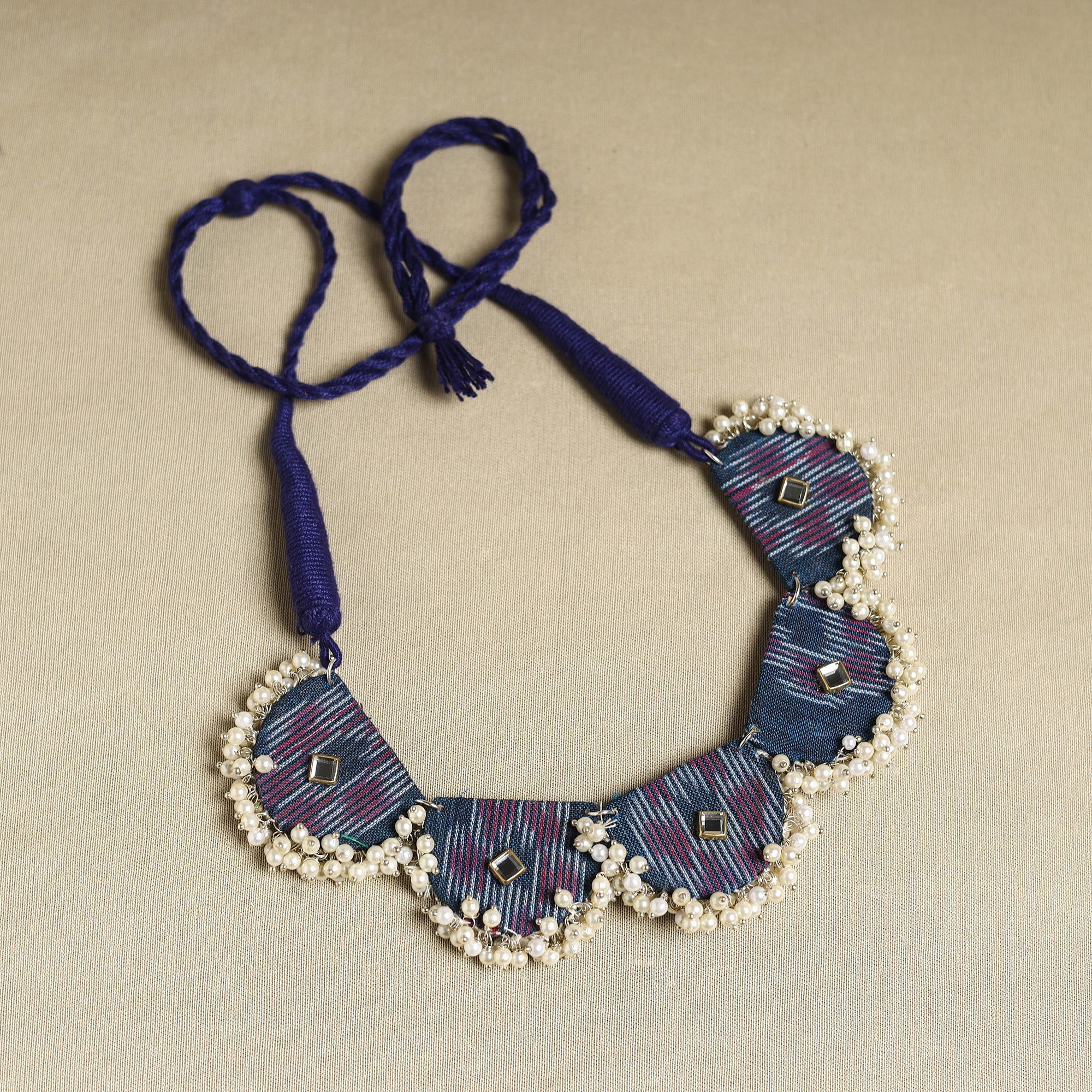 Buy Fabart Pearl & Stone Work Necklace Set