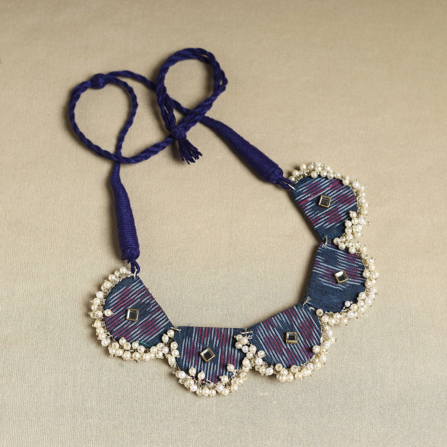 Buy Fabart Pearl & Stone Work Necklace Set