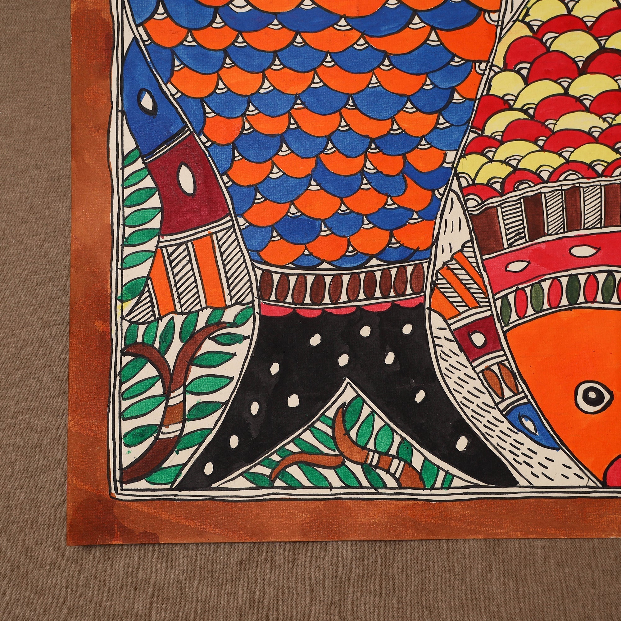 Handpainted madhubani painting by hira devi (29 x 22 in) 15