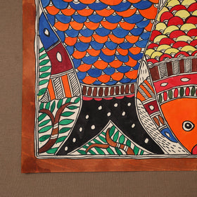 Handpainted madhubani painting by hira devi (29 x 22 in) 15