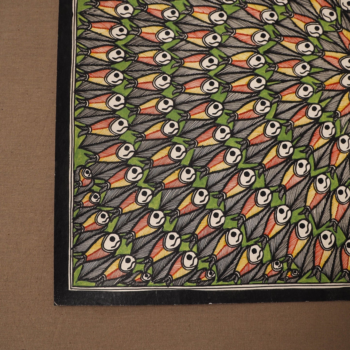 Handpainted madhubani painting by hira devi (15 x 22 in)