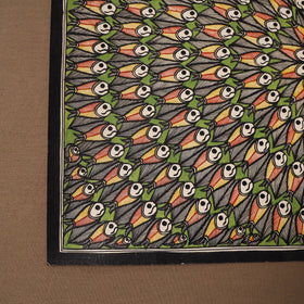 Handpainted madhubani painting by hira devi (15 x 22 in)