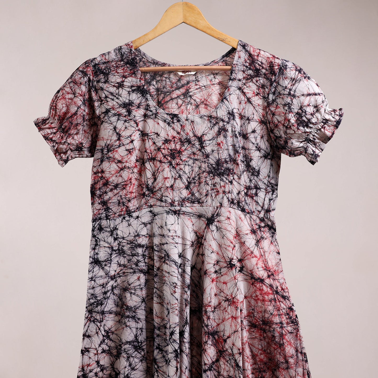 Multicolor - flared cotton batik dress 11 - handcrafted