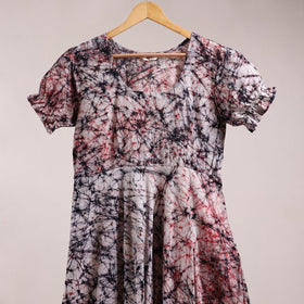 Multicolor - flared cotton batik dress 11 - handcrafted