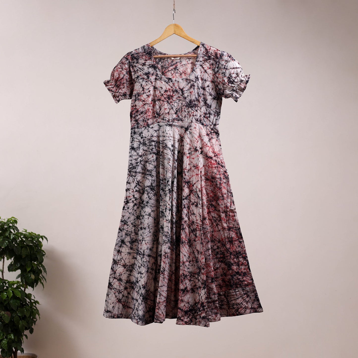 Multicolor - flared cotton batik dress 11 - handcrafted