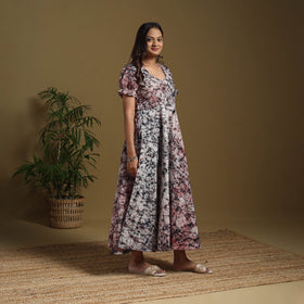 Multicolor - flared cotton batik dress 11 - handcrafted