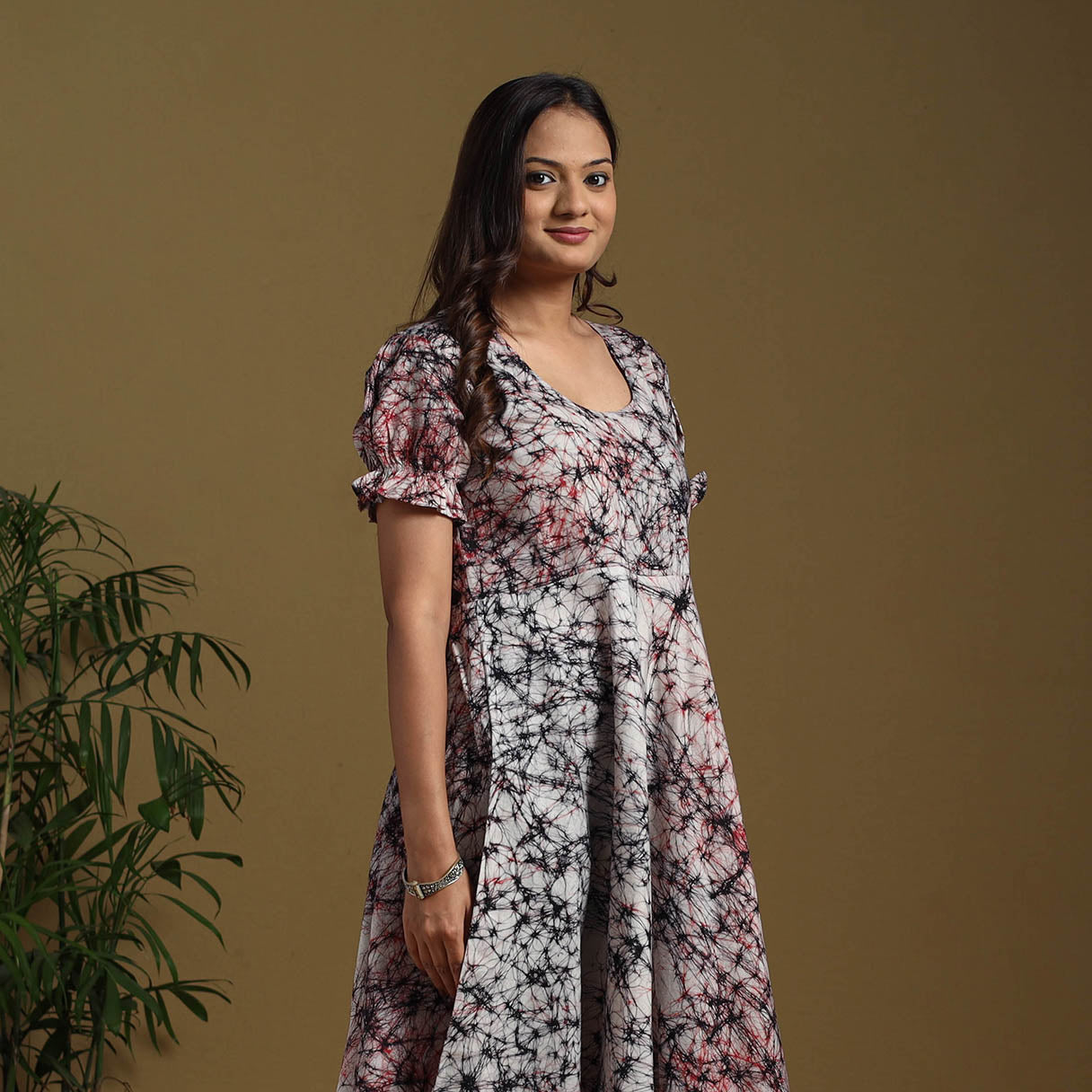 Multicolor - flared cotton batik dress 11 - handcrafted