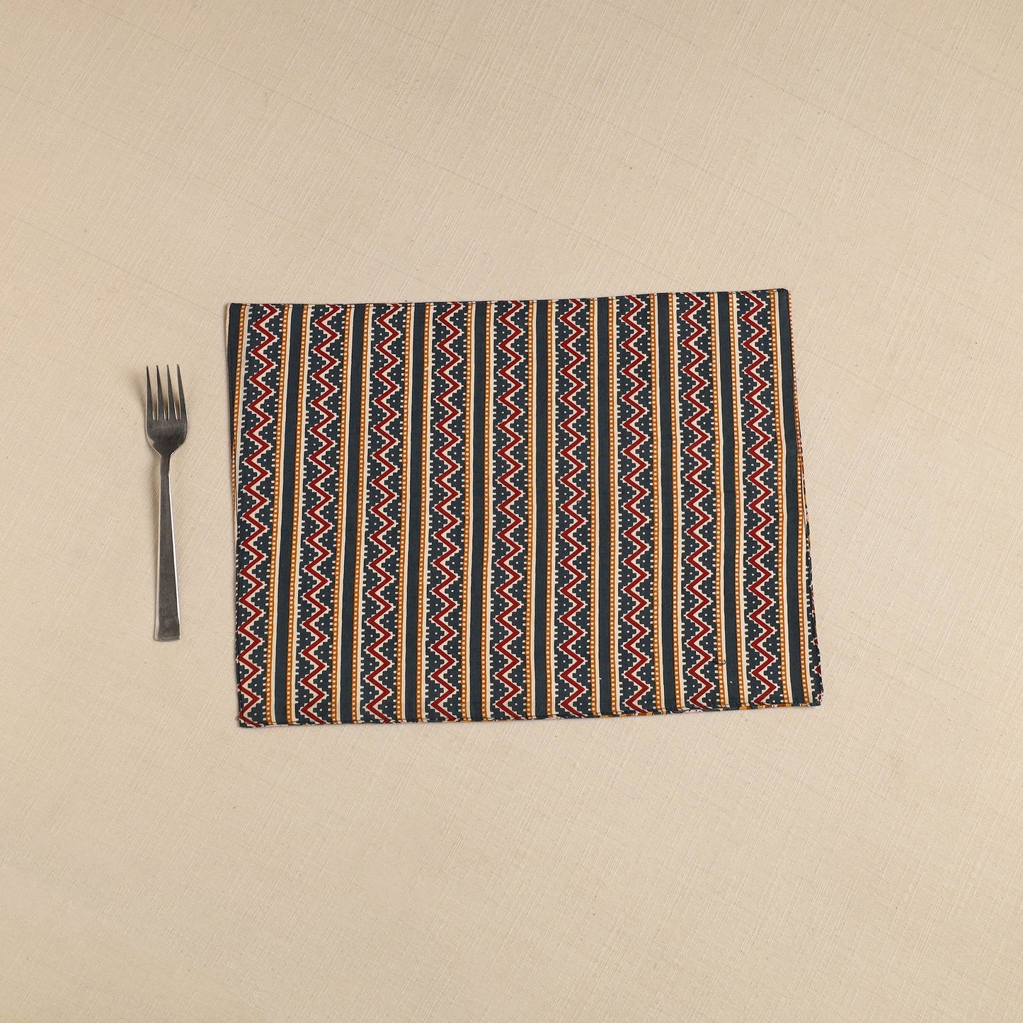  Multicolor Floral Print Cotton Reversible Table Mat 