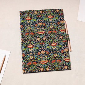 Multicolor Floral Printed Handcrafted File Folder with Pencil 