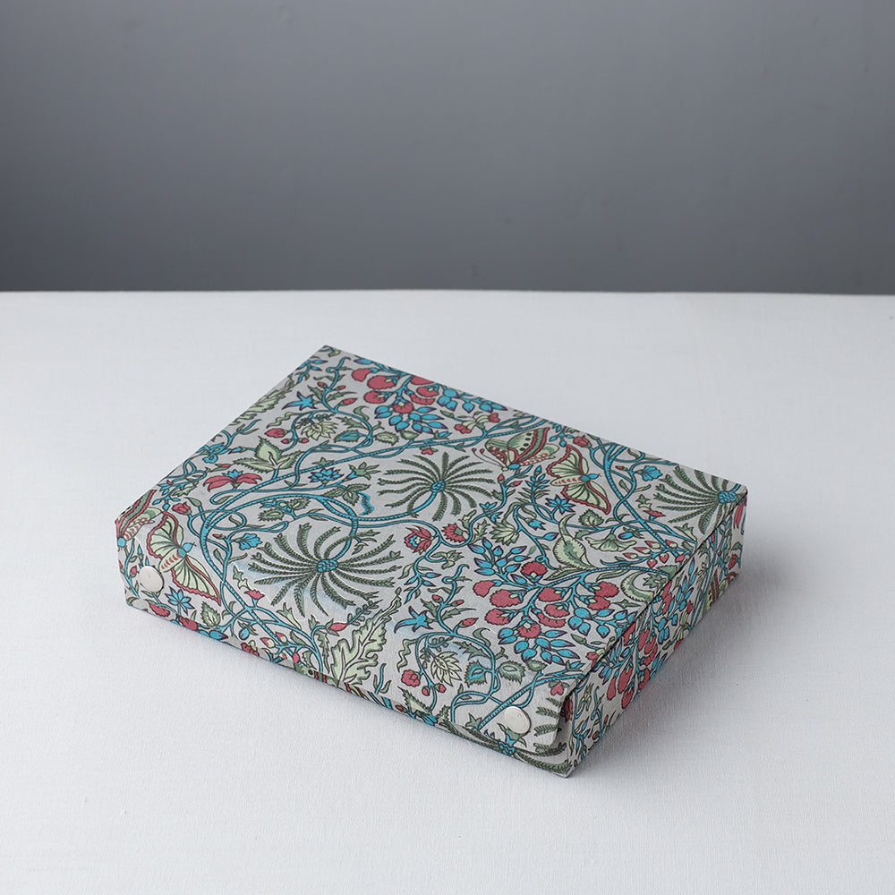 Multicolor Floral Printed Handcrafted Jewelry Box 