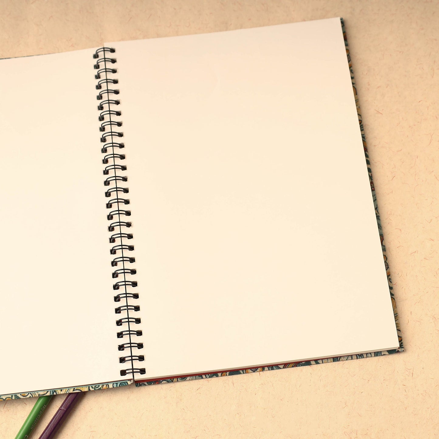 Multicolor - floral printed handcrafted spiral notebook (10