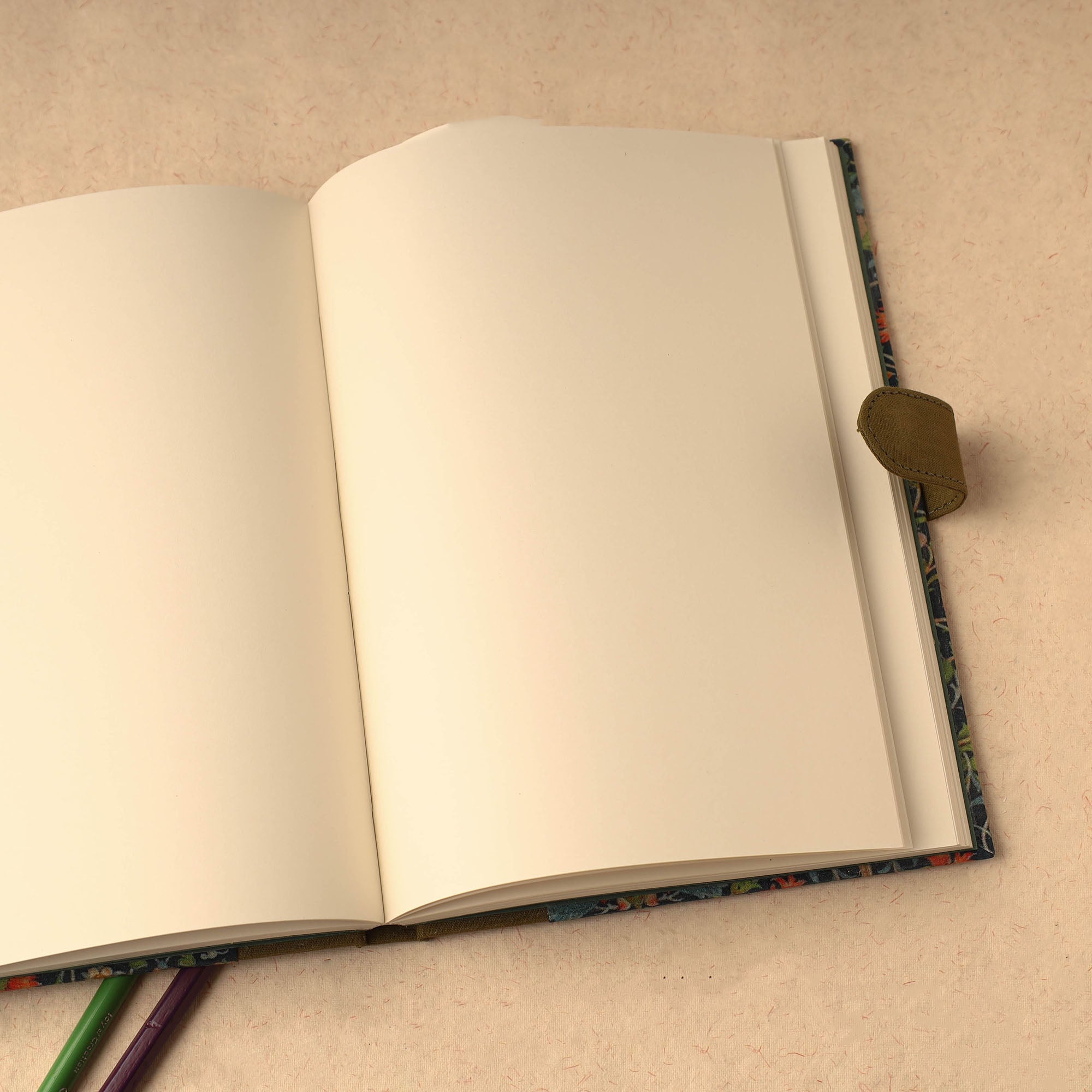  Floral Printed Handcrafted Spiral Notebook (8 x 6 in) 01 Online at iTokri.com 