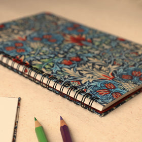 Multicolor - floral printed handcrafted spiral notebook (8