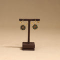 Flower & leaf - handcrafted paka meenakari earrings 69