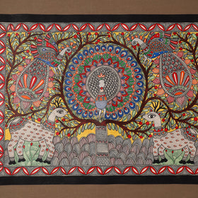 Handpainted madhubani painting by hira devi (22 x 30 in) 05