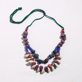 Buy Gamcha Fabric Cowry & Beadwork Necklace by Rangila Dhaga Online at iTokri.com