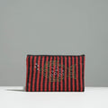 Multicolor Gamcha Fabric Hand Embroidered Jewelry Pouch 