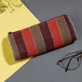 Multicolor Gamcha Fabric Hand Embroidered Spectacle Case