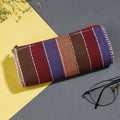 Multicolor Gamcha Fabric Hand Embroidered Spectacle Case