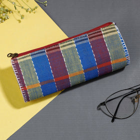Multicolor Gamcha Fabric Hand Embroidered Spectacle Case