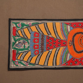 Handpainted madhubani painting by hira devi (30 x 11 in) 18