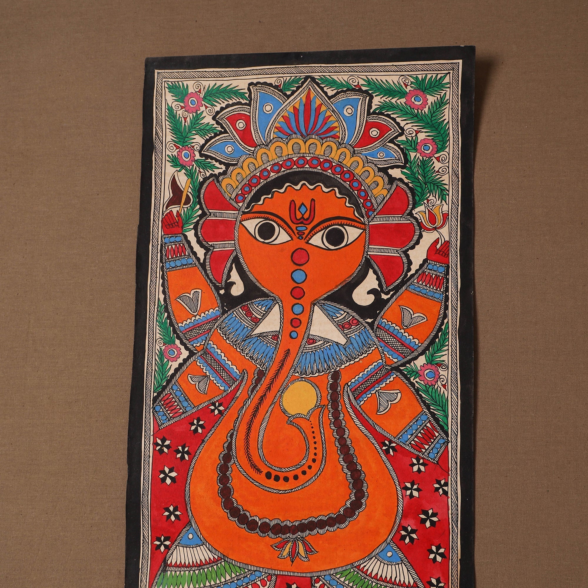 Handpainted madhubani painting by hira devi (30 x 11 in) 18