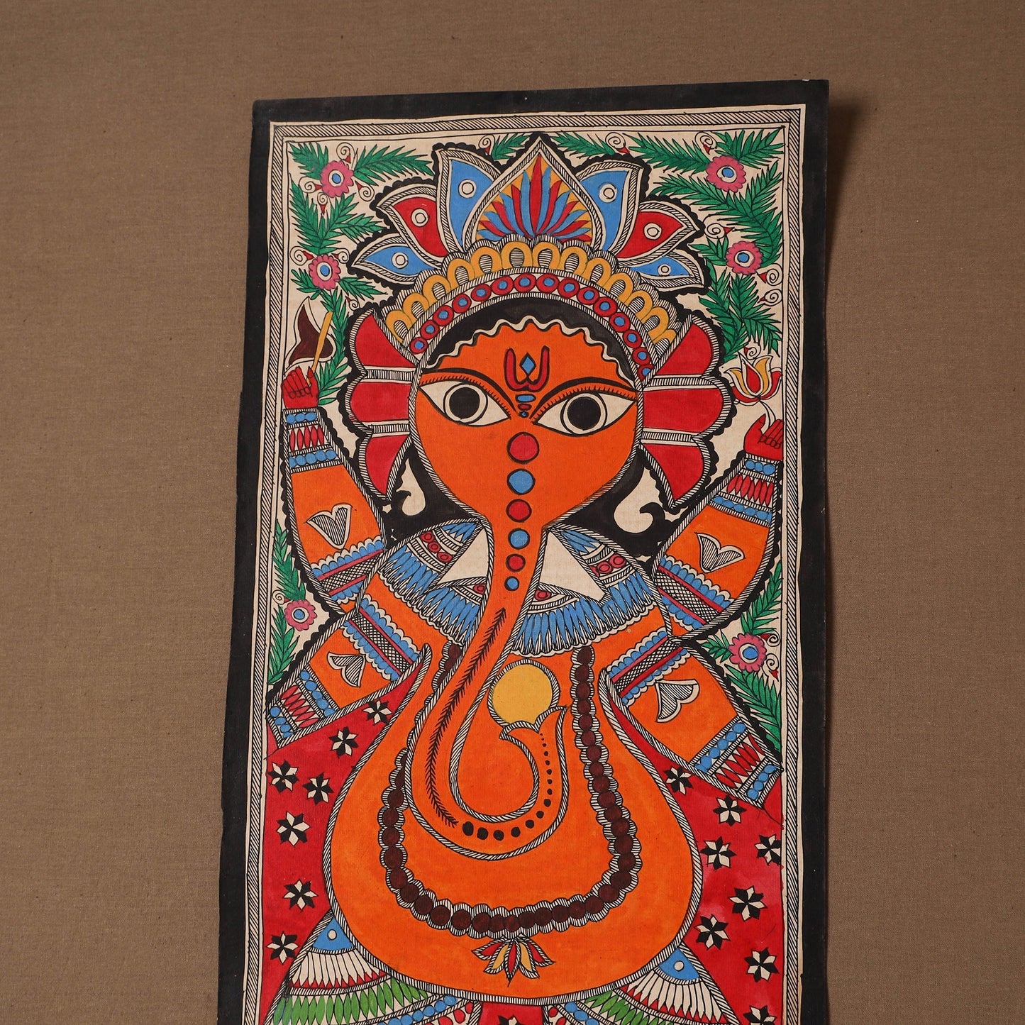Handpainted madhubani painting by hira devi (30 x 11 in) 18