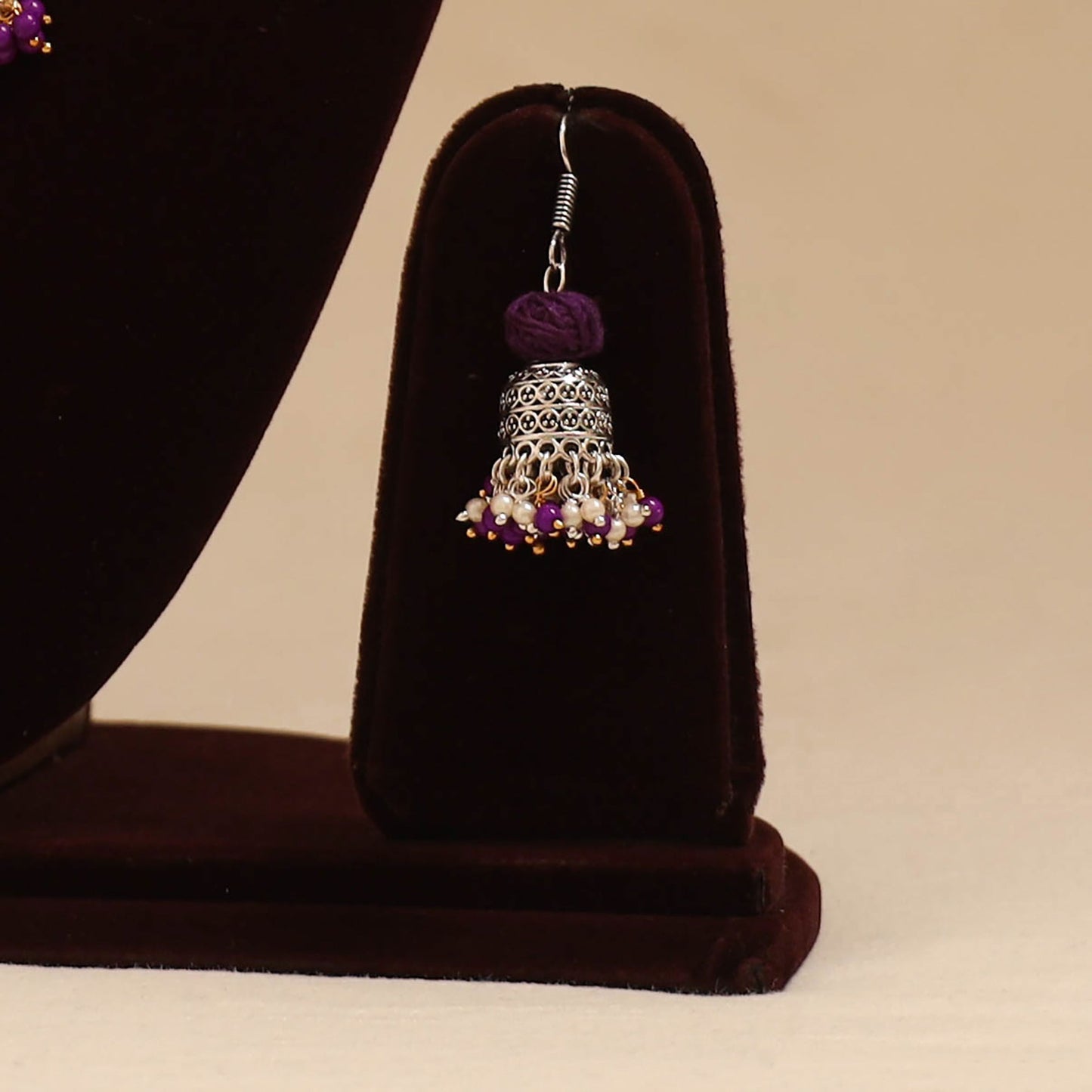 German silver thread beads necklace set 02 - handcrafted