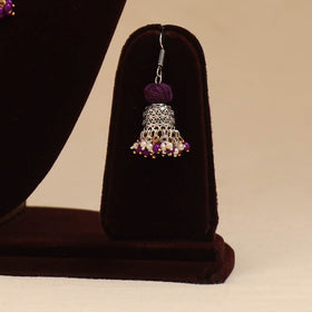 German silver thread beads necklace set 02 - handcrafted